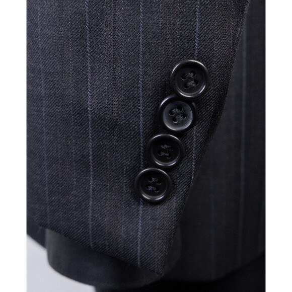 Canali Sport Coat Suit Jacket Blazer Sz 40R Gray Striped Two Button Wool - Picture 7 of 14